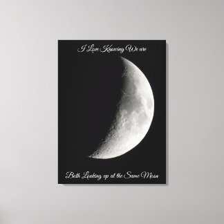 Moon Fotografy und Romantisches Zitat Leinwanddruck