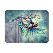 Moon Friend Fairy Fantasy Grußkarte Magnet (Horizontal)