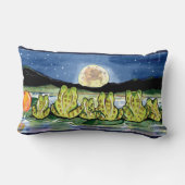 Moon Frogs Family Night Time Designer Kissen (Rückseite)