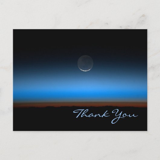 Moon From Space Danke Postcard Postkarte (Vorderseite)