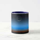 Moon From Space Keramik Tasse (Zentrum)