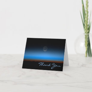 Moon From Space Thank You Note Card Dankeskarte