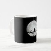 Moon Full Moon Cat Space Kaffeetasse (Vorderseite Links)