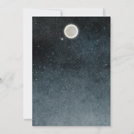 Moon Galaxy Geburtstag Einladung (Rückseite)