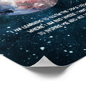 Moon Galaxy Zitat Poster (Ecke)
