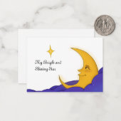 Moon Gazing bei Star - Celestial Mitteilungskarte (Vorderseite/Rückseite Beispiel)