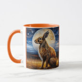 Moon Gazing Hare Personalisiert Tasse (Links)