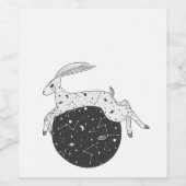 Moon Gazing Hare Wein oder Getränke Label Weinetikett (Einzelnes Label)