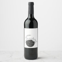 Moon Gazing Hare Wein oder Getränke Label