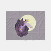 Moon Gazing Lila Blume Fairy Abend Sky Fleecedecke (Vorderseite (Horizontal))