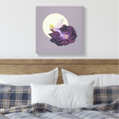 Moon Gazing Lila Blume Fairy Abend Sky Leinwanddruck (Insitu (Schlafzimmer))