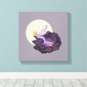 Moon Gazing Lila Blume Fairy Abend Sky Leinwanddruck (Insitu (Holzboden))