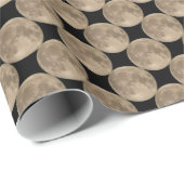 Moon Gift Paper Anpassen Vollmond Wrapping Papier Geschenkpapier (Rolleneckpunkt)