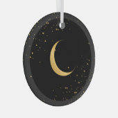 Moon Glass Circle Ornament Aus Glas (Vorderseite Rechts)