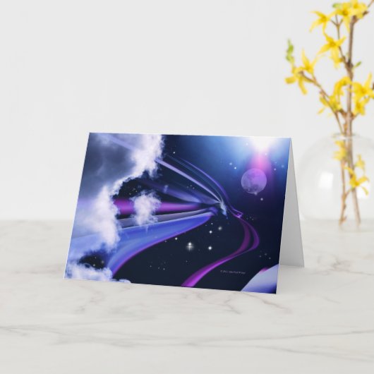 "Moon Glow #4" Karte (Gelbe Blume)