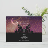 Moon Glow Arabian Nights Marokkanische Hochzeit Einladung (Stehend Vorderseite)