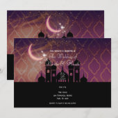 Moon Glow Arabian Nights Marokkanische Hochzeit Einladung (Vorne/Hinten)