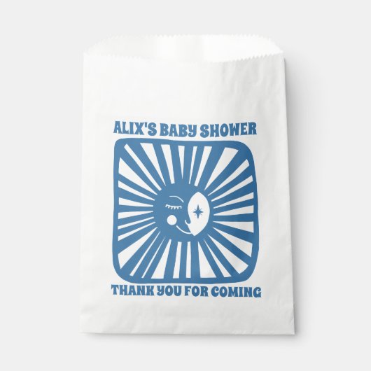 Moon Glow Boho Moderne Niedliche Babydusche CUSTOM Geschenktütchen (Vorderseite)