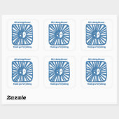 Moon Glow Boho Moderne Niedliche Babydusche CUSTOM Quadratischer Aufkleber (Blatt)