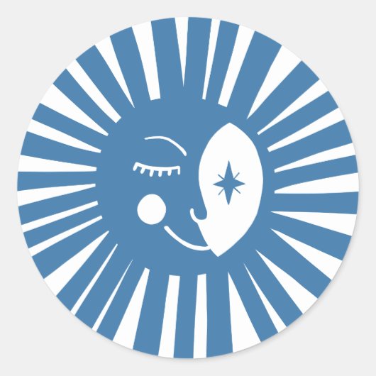 Moon Glow Boho Moderne Niedliche Babydusche CUSTOM Runder Aufkleber (Vorderseite)