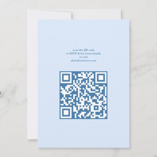 Moon Glow Boho Moderne Niedliche QR Babydusche Einladung (Rückseite)