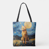 Moon Glow Cat Midnight Muse Personalisiert Tasche (Rückseite)