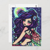 Moon Glow Fairy Fantasy Art Postcard Hannah Lynn Postkarte (Vorne/Hinten)