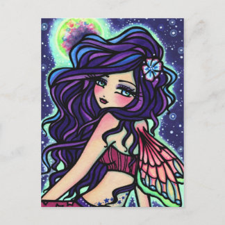 Moon Glow Fairy Fantasy Art Postcard Hannah Lynn Postkarte