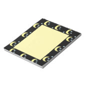 Moon Glow Notepad (schwarz und weich gelb) Notizblock (Rotiert)