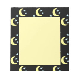 Moon Glow Notepad (schwarz und weich gelb) Notizblock