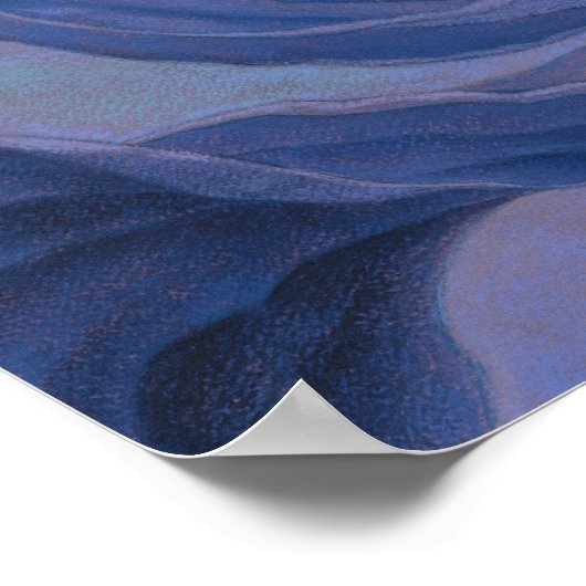 Moon Goddess and cat poster (Ecke)