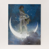 Moon Goddess Bare schneidet Night Stars Puzzle (Vertikal)