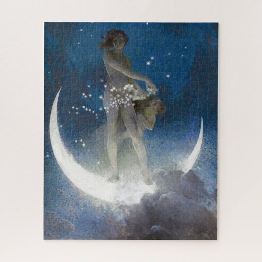 Moon Goddess Bare schneidet Night Stars Puzzle (Vertikal)