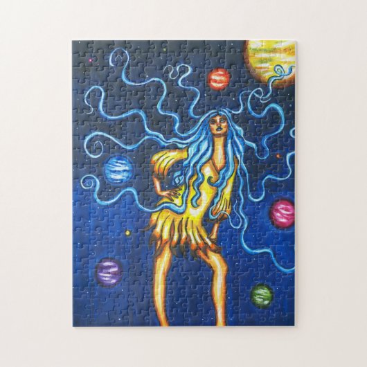 Moon Goddess Celestis Fantasy Original Art Puzzle (Vertikal)