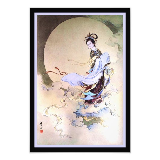 Moon Goddess Chang'e Foto Print (Vorne)