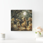Moon Goddess Dance Clock Quadratische Wanduhr (Zuhause)