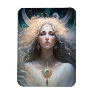 Moon Goddess Fantasy Art Magnet