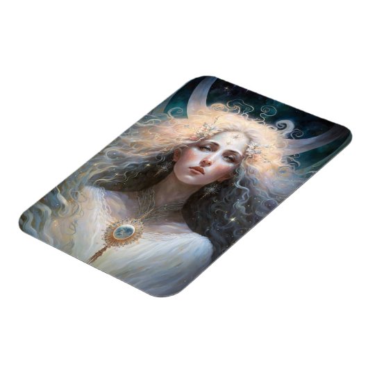 Moon Goddess Fantasy Art Magnet (Linke Seite)