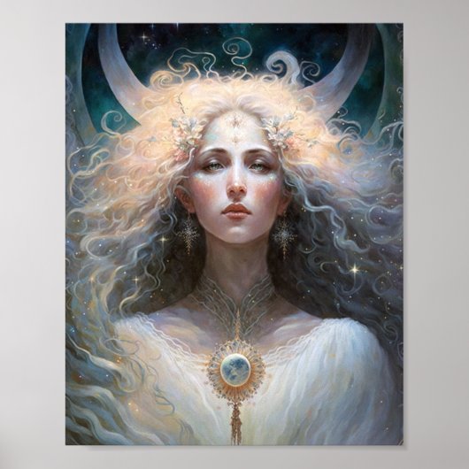Moon Goddess Fantasy Art Poster (Vorne)