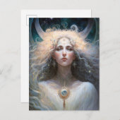 Moon Goddess Fantasy Art Postkarte (Vorne/Hinten)
