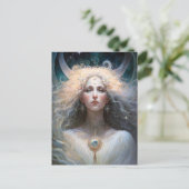 Moon Goddess Fantasy Art Postkarte (Stehend Vorderseite)