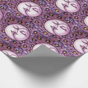 Moon Goddess Floral MoonChild Art Geschenkpapier