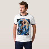 Moon Goddess in Blue Magic TShirt Design (Vorne ganz)