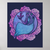 Moon Goddess Magick Crystal MoonChild Art Poster (Vorne)