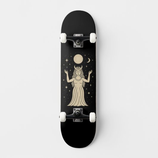 Moon Goddess Mystical Magical Skateboard (Vorderseite)