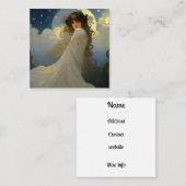 Moon Goddess Quadratische Visitenkarte (Vorne/Hinten)