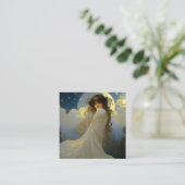 Moon Goddess Quadratische Visitenkarte (Stehend Vorderseite)