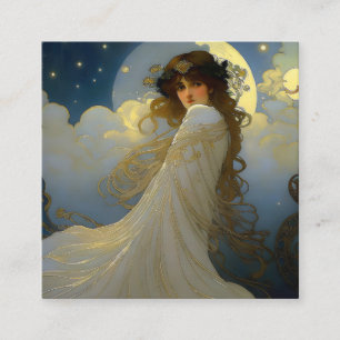 Moon Goddess Quadratische Visitenkarte