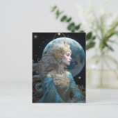 Moon Goddess Queen Fantasy Art Postcard Postkarte (Stehend Vorderseite)