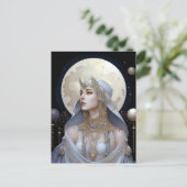 Moon Goddess Queen Fantasy Art Postcard Postkarte (Stehend Vorderseite)